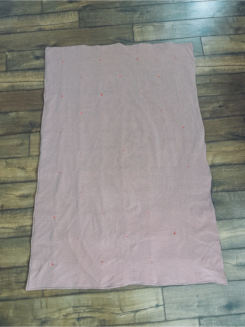 Grandma Vintage handmade patchwork tied lap quilt/throw blanket